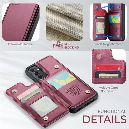 CASEME C22 Series for Samsung Galaxy A54 5G Case RFID Blocking Leather+TPU Phone Cover
