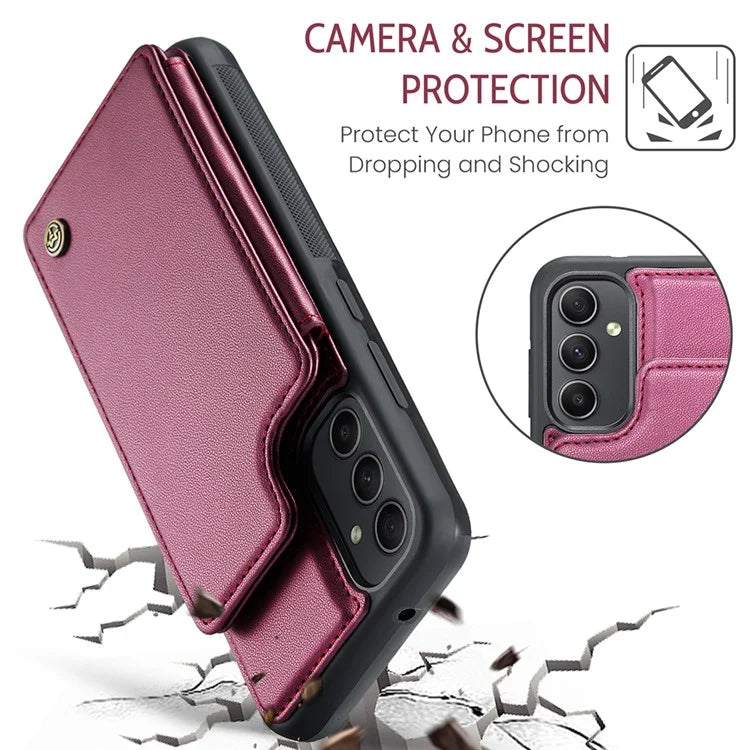 CASEME C22 Series for Samsung Galaxy A54 5G Case RFID Blocking Leather+TPU Phone Cover