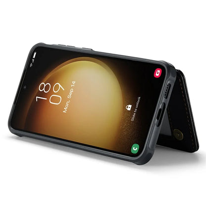CASEME C22 Series for Samsung Galaxy S22+ 5G Kickstand Case Card Holder Litchi Texture Cover
