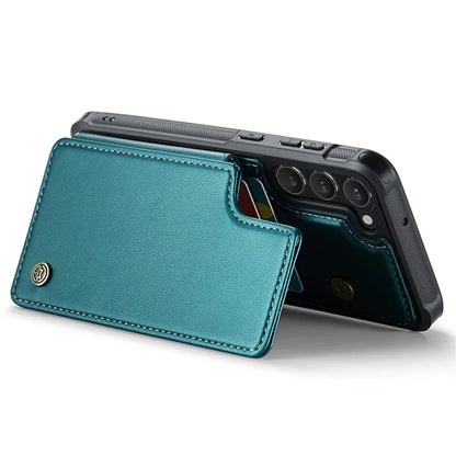 CASEME C22 Series for Samsung Galaxy S22+ 5G Kickstand Case Card Holder Litchi Texture Cover