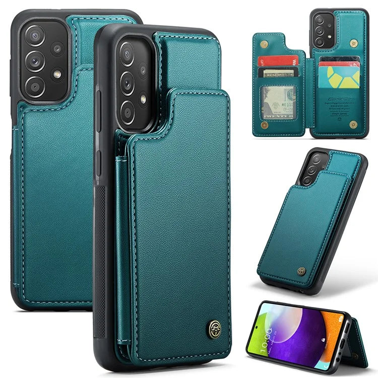 CASEME C22 Series for Samsung Galaxy A52 4G / 5G / A52s 5G Case Card Holder Kickstand Phone Cover