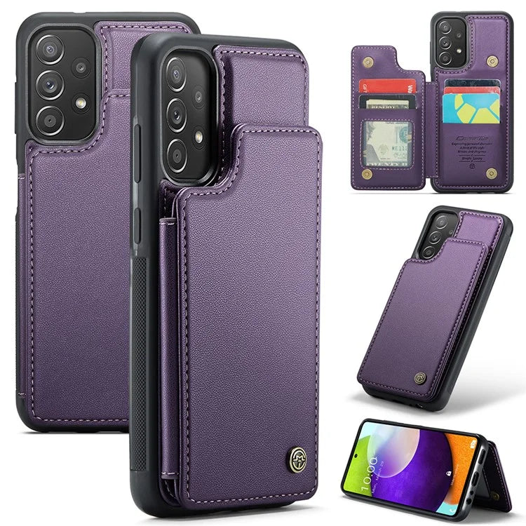 CASEME C22 Series for Samsung Galaxy A52 4G / 5G / A52s 5G Case Card Holder Kickstand Phone Cover