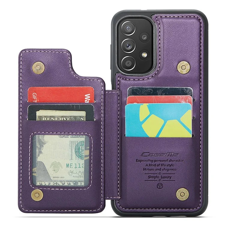 CASEME C22 Series for Samsung Galaxy A52 4G / 5G / A52s 5G Case Card Holder Kickstand Phone Cover