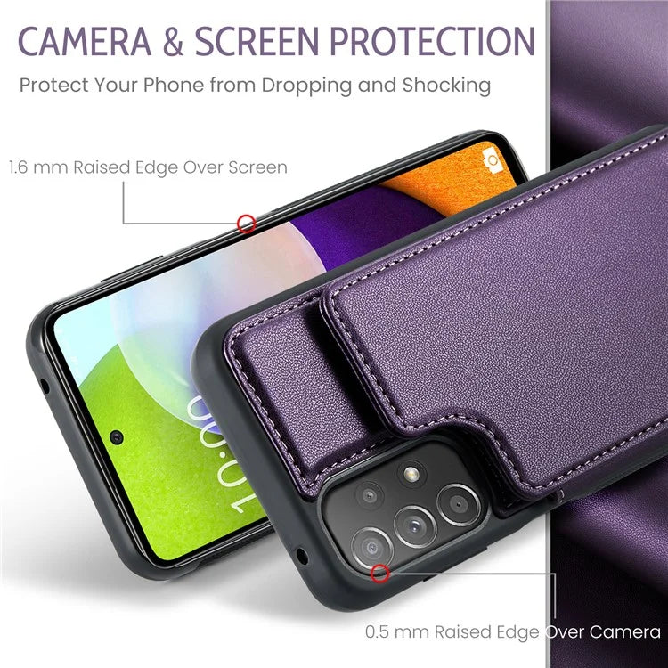 CASEME C22 Series for Samsung Galaxy A52 4G / 5G / A52s 5G Case Card Holder Kickstand Phone Cover