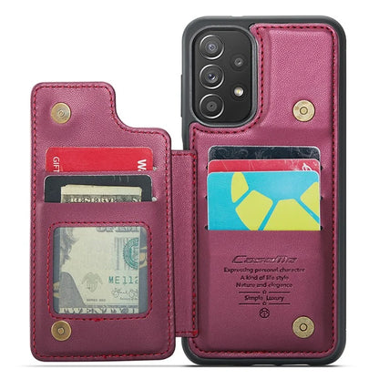 CASEME C22 Series for Samsung Galaxy A52 4G / 5G / A52s 5G Case Card Holder Kickstand Phone Cover