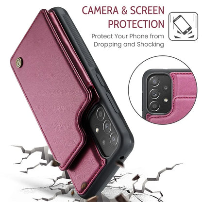 CASEME C22 Series for Samsung Galaxy A52 4G / 5G / A52s 5G Case Card Holder Kickstand Phone Cover