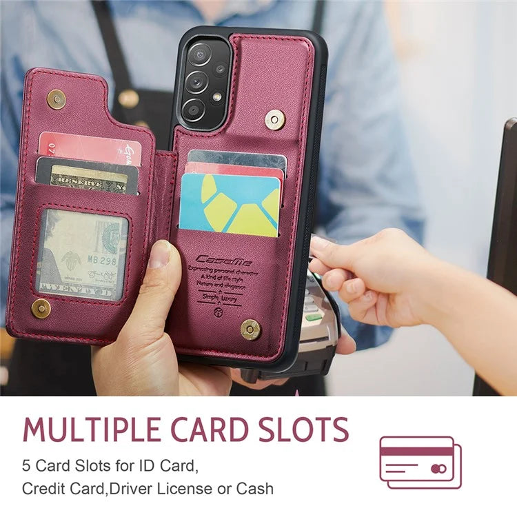 CASEME C22 Series for Samsung Galaxy A52 4G / 5G / A52s 5G Case Card Holder Kickstand Phone Cover