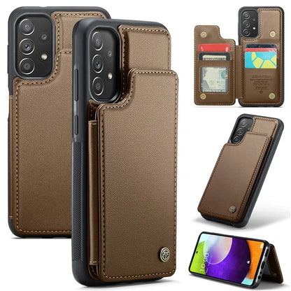 CASEME C22 Series for Samsung Galaxy A52 4G / 5G / A52s 5G Case Card Holder Kickstand Phone Cover