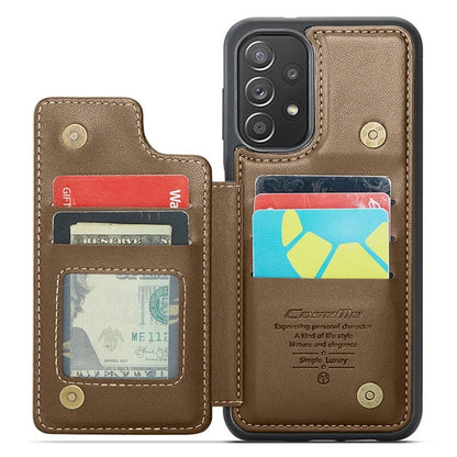 CASEME C22 Series for Samsung Galaxy A52 4G / 5G / A52s 5G Case Card Holder Kickstand Phone Cover