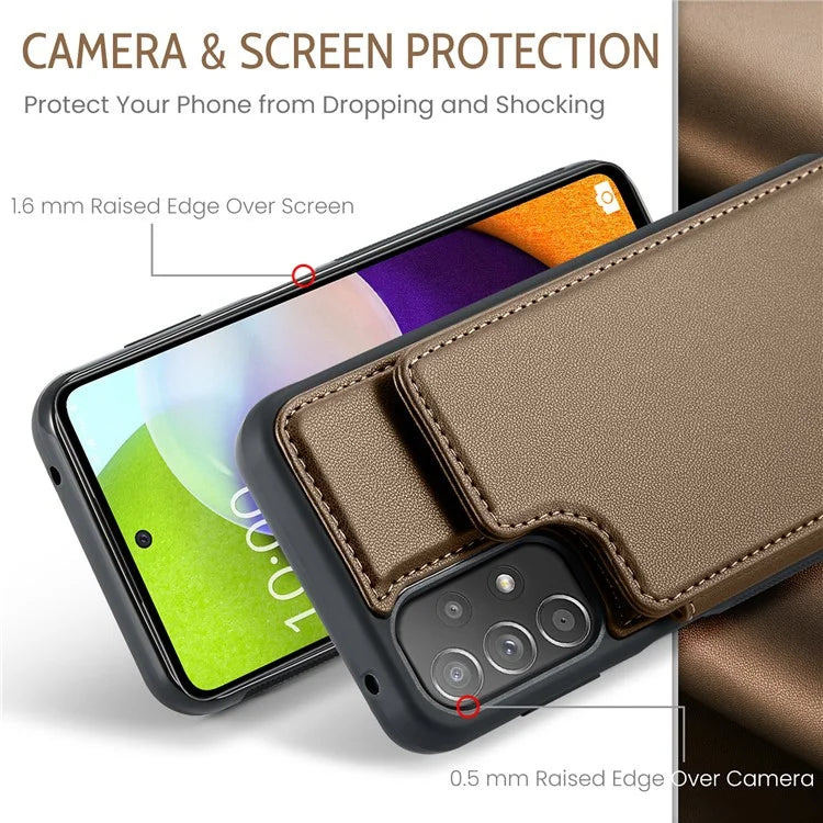 CASEME C22 Series for Samsung Galaxy A52 4G / 5G / A52s 5G Case Card Holder Kickstand Phone Cover