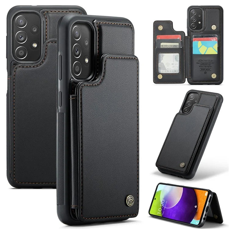 CASEME C22 Series for Samsung Galaxy A52 4G / 5G / A52s 5G Case Card Holder Kickstand Phone Cover