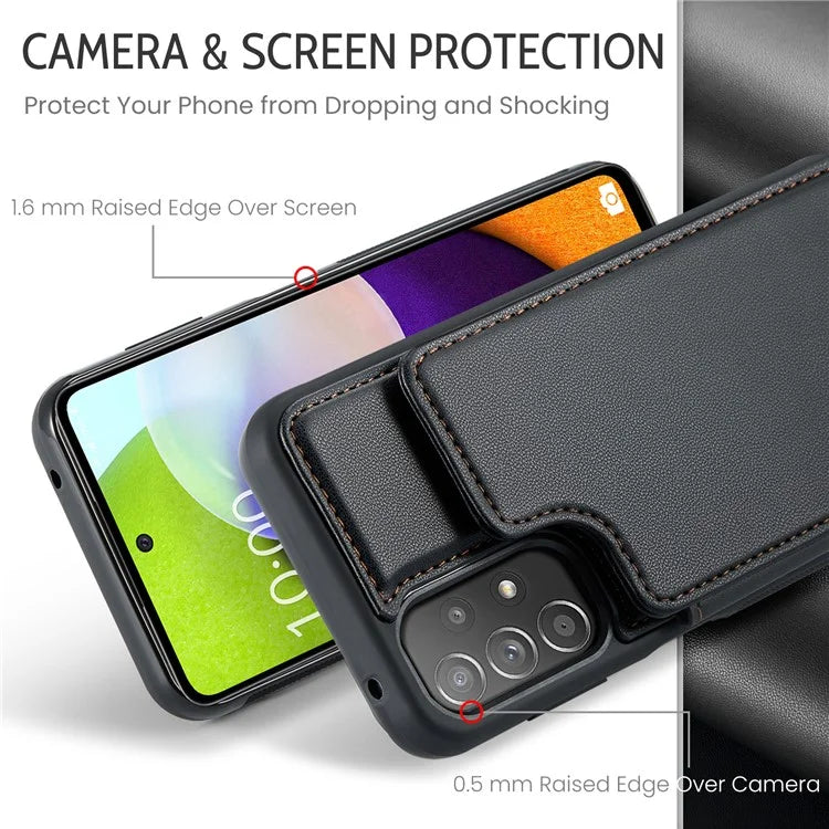 CASEME C22 Series for Samsung Galaxy A52 4G / 5G / A52s 5G Case Card Holder Kickstand Phone Cover