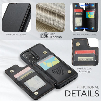CASEME C22 Series for Samsung Galaxy A52 4G / 5G / A52s 5G Case Card Holder Kickstand Phone Cover