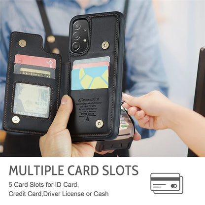 CASEME C22 Series for Samsung Galaxy A52 4G / 5G / A52s 5G Case Card Holder Kickstand Phone Cover
