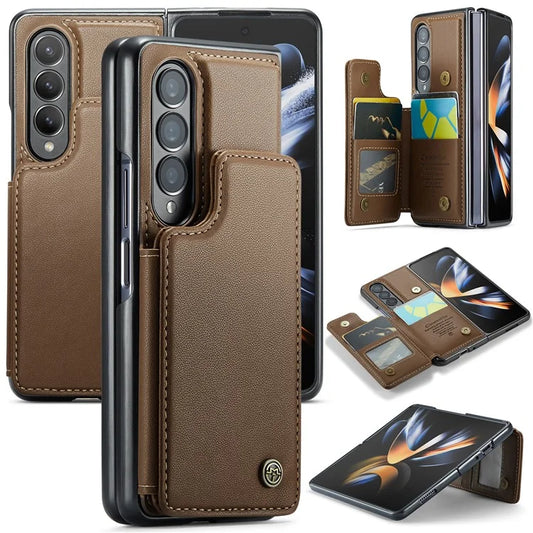 CASEME C22 Series for Samsung Galaxy Z Fold4 5G Case Glossy Kickstand Phone Protector