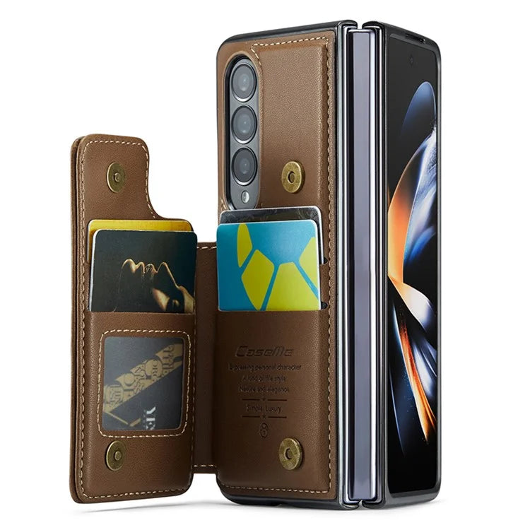 CASEME C22 Series for Samsung Galaxy Z Fold4 5G Case Glossy Kickstand Phone Protector