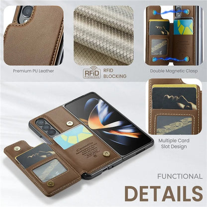 CASEME C22 Series for Samsung Galaxy Z Fold4 5G Case Glossy Kickstand Phone Protector