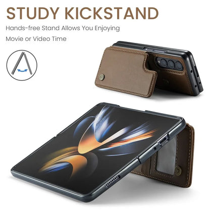 CASEME C22 Series for Samsung Galaxy Z Fold4 5G Case Glossy Kickstand Phone Protector