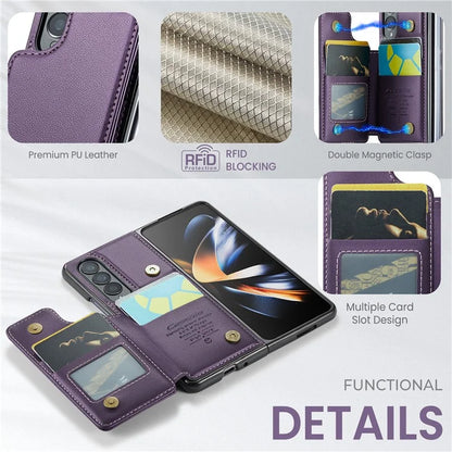 CASEME C22 Series for Samsung Galaxy Z Fold4 5G Case Glossy Kickstand Phone Protector