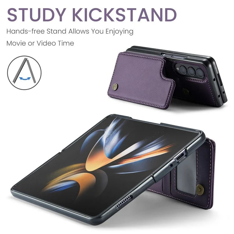 CASEME C22 Series for Samsung Galaxy Z Fold4 5G Case Glossy Kickstand Phone Protector
