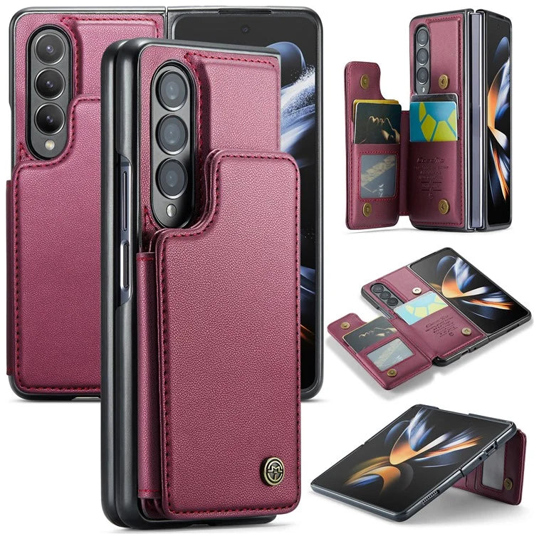 CASEME C22 Series for Samsung Galaxy Z Fold4 5G Case Glossy Kickstand Phone Protector