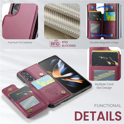 CASEME C22 Series for Samsung Galaxy Z Fold4 5G Case Glossy Kickstand Phone Protector