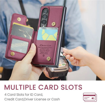CASEME C22 Series for Samsung Galaxy Z Fold4 5G Case Glossy Kickstand Phone Protector
