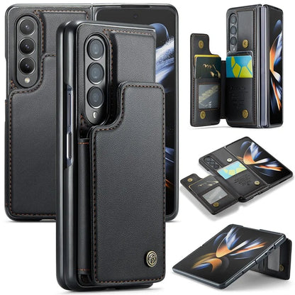 CASEME C22 Series for Samsung Galaxy Z Fold4 5G Case Glossy Kickstand Phone Protector