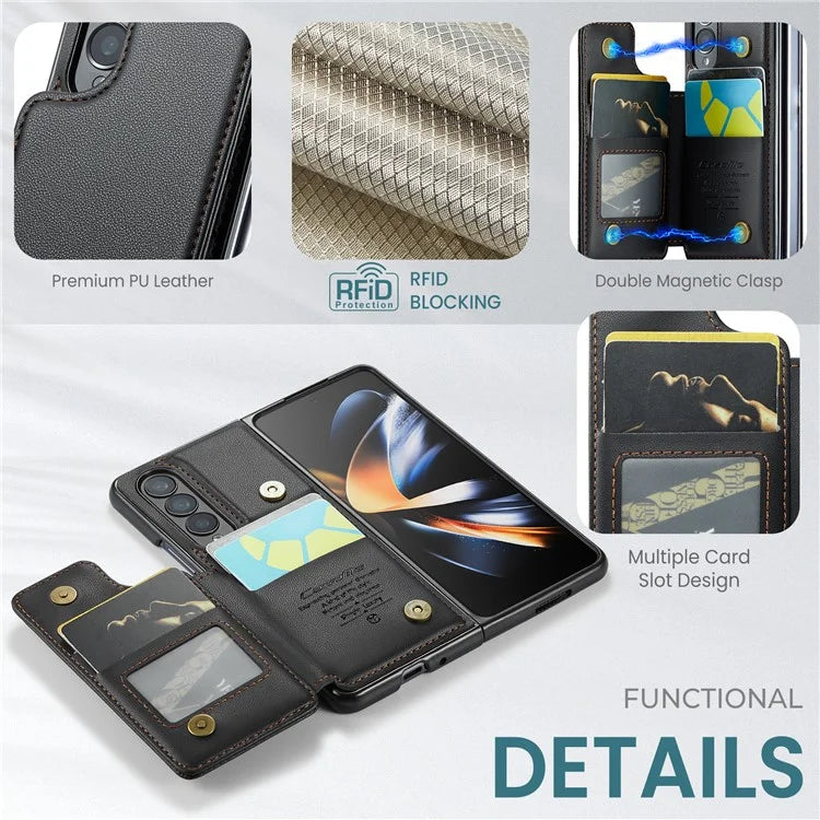 CASEME C22 Series for Samsung Galaxy Z Fold4 5G Case Glossy Kickstand Phone Protector
