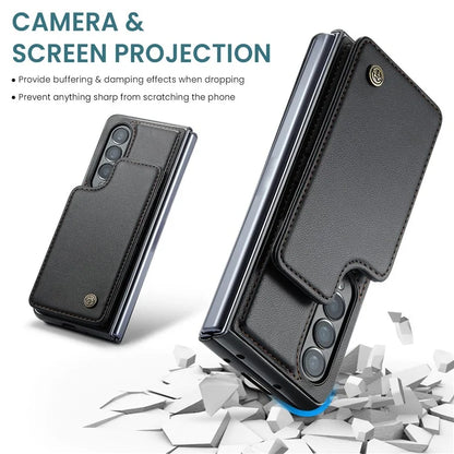 CASEME C22 Series for Samsung Galaxy Z Fold4 5G Case Glossy Kickstand Phone Protector