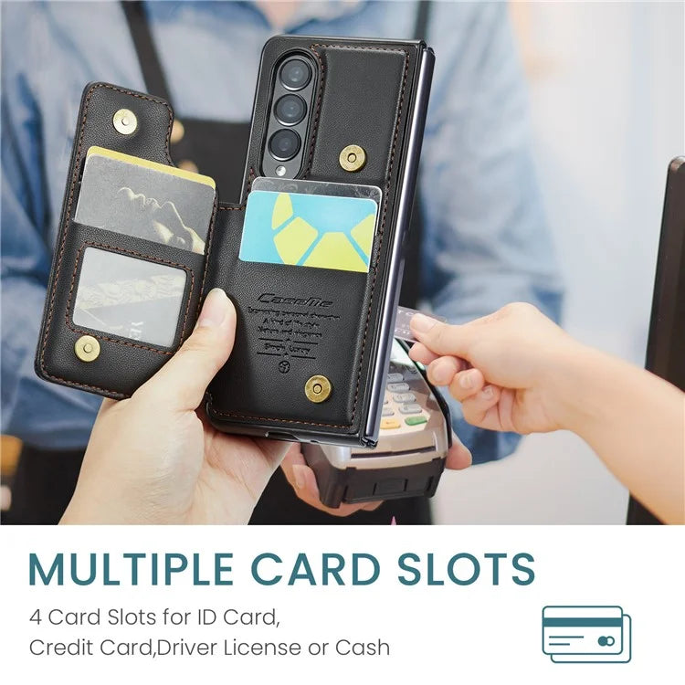 CASEME C22 Series for Samsung Galaxy Z Fold4 5G Case Glossy Kickstand Phone Protector