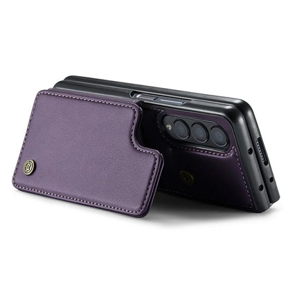 CASEME C22 Series for Samsung Galaxy Z Fold3 5G Case RFID Blocking 4 Card Slots Cellphone Cover
