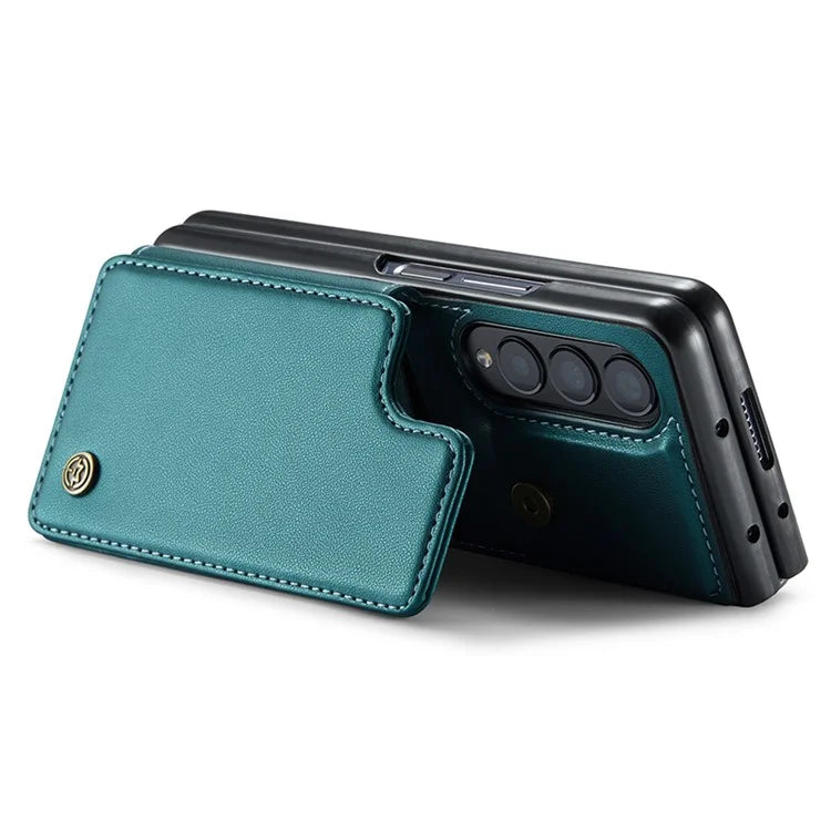 CASEME C22 Series for Samsung Galaxy Z Fold3 5G Case RFID Blocking 4 Card Slots Cellphone Cover