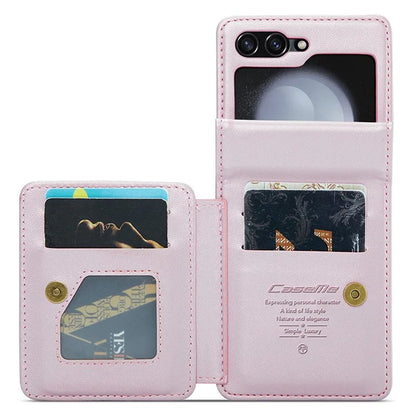 CASEME C22 Series For Samsung Galaxy Z Flip5 5G Phone Case RFID Blocking Leather+TPU Shell Cover