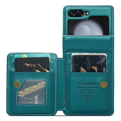 CASEME C22 Series For Samsung Galaxy Z Flip5 5G Phone Case RFID Blocking Leather+TPU Shell Cover
