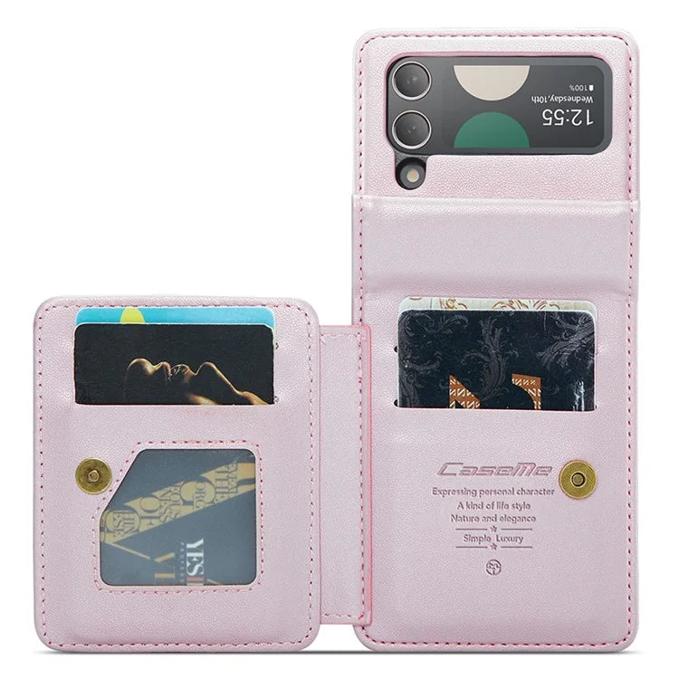 CASEME C22 Series for Samsung Galaxy Z Flip3 5G Case Litchi Texture RFID Blocking Mobile Phone Cover