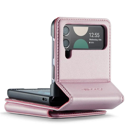 CASEME C22 Series for Samsung Galaxy Z Flip3 5G Case Litchi Texture RFID Blocking Mobile Phone Cover