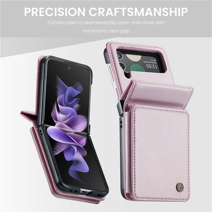 CASEME C22 Series for Samsung Galaxy Z Flip3 5G Case Litchi Texture RFID Blocking Mobile Phone Cover