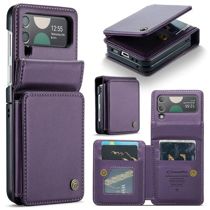 CASEME C22 Series for Samsung Galaxy Z Flip3 5G Case Litchi Texture RFID Blocking Mobile Phone Cover