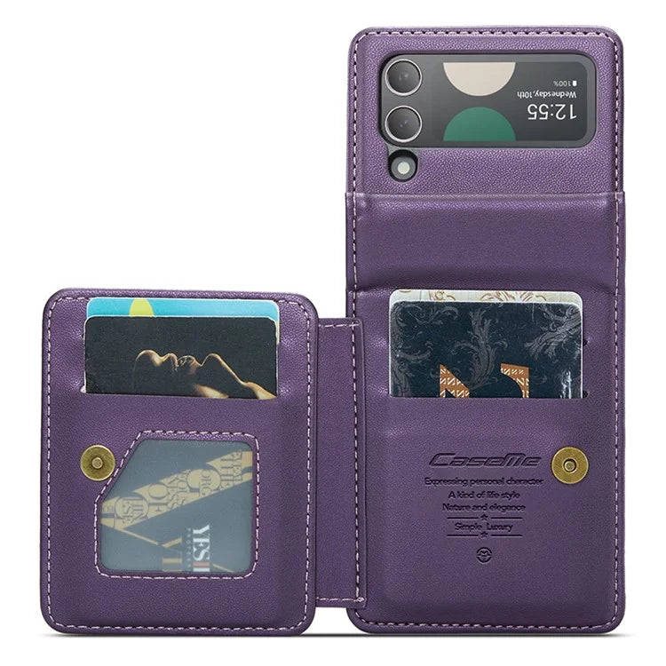 CASEME C22 Series for Samsung Galaxy Z Flip3 5G Case Litchi Texture RFID Blocking Mobile Phone Cover