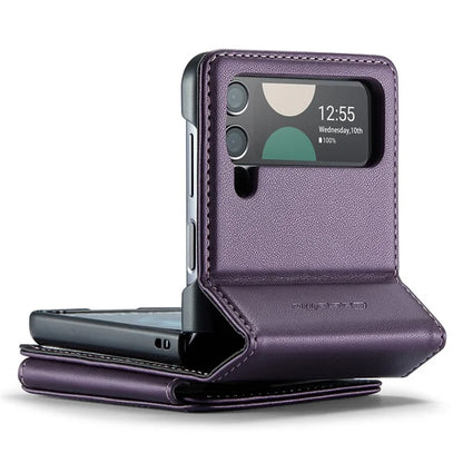 CASEME C22 Series for Samsung Galaxy Z Flip3 5G Case Litchi Texture RFID Blocking Mobile Phone Cover