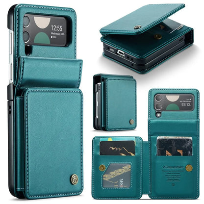 CASEME C22 Series for Samsung Galaxy Z Flip3 5G Case Litchi Texture RFID Blocking Mobile Phone Cover