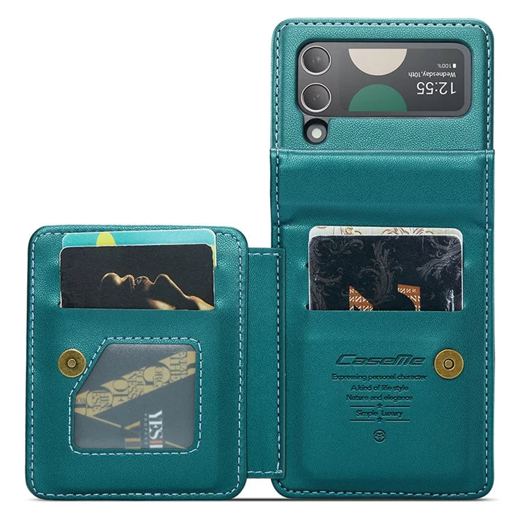 CASEME C22 Series for Samsung Galaxy Z Flip3 5G Case Litchi Texture RFID Blocking Mobile Phone Cover