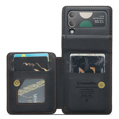 CASEME C22 Series for Samsung Galaxy Z Flip3 5G Case Litchi Texture RFID Blocking Mobile Phone Cover