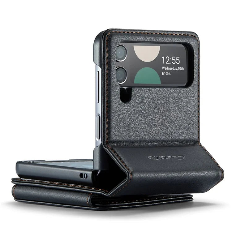 CASEME C22 Series for Samsung Galaxy Z Flip3 5G Case Litchi Texture RFID Blocking Mobile Phone Cover