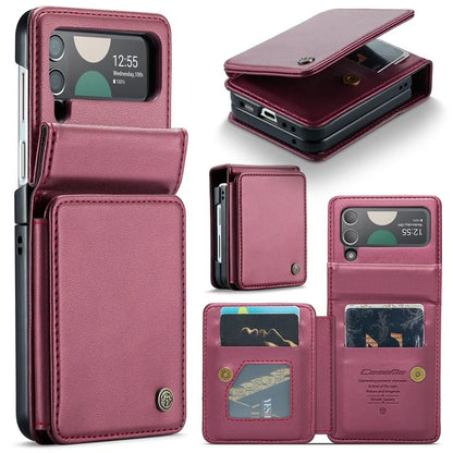 CASEME C22 Series for Samsung Galaxy Z Flip3 5G Case Litchi Texture RFID Blocking Mobile Phone Cover