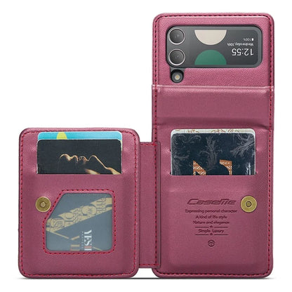 CASEME C22 Series for Samsung Galaxy Z Flip3 5G Case Litchi Texture RFID Blocking Mobile Phone Cover