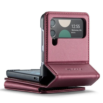 CASEME C22 Series for Samsung Galaxy Z Flip3 5G Case Litchi Texture RFID Blocking Mobile Phone Cover