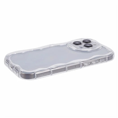 For iPhone 15 Pro Max TPU Phone Case Wave Curly Frame Shape Shockproof Cover