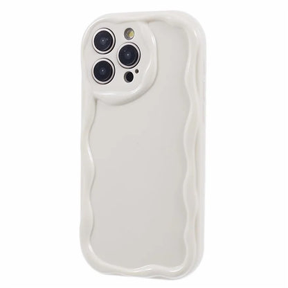 For iPhone 15 Pro TPU Phone Case Wavy Edge Protective Cover